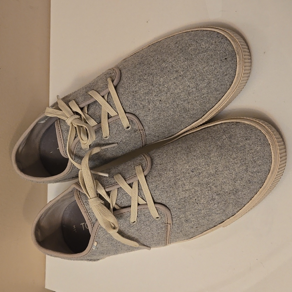 TOMS Carlo Lace Up Sneakers Drizzle Gray 12